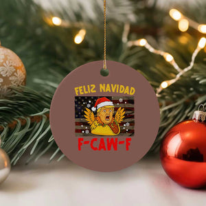 Funny Taco Trump F-Caw-F Xmas Ceramic Ornament Feliz Navidad TS14 1pc Mocha Print Your Wear