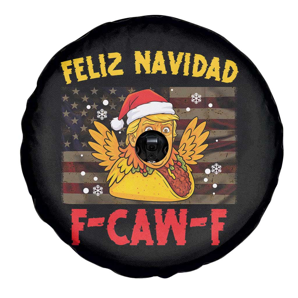 Funny Taco Trump F-Caw-F Christmas Spare Tire Cover Feliz Navidad TS14 Print Your Wear