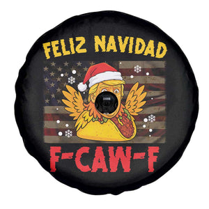 Funny Taco Trump F-Caw-F Christmas Spare Tire Cover Feliz Navidad TS14 Print Your Wear