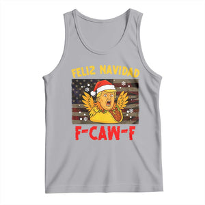 Funny Taco Trump F-Caw-F Christmas Tank Top Feliz Navidad TS14 Athletic Heather Print Your Wear