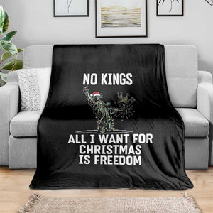 No Kings Throw Blanket All I Want For Christmas Is Freedom - Print Your Wear