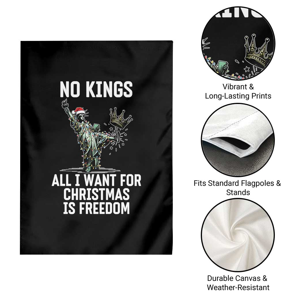 No Kings Garden Flag All I Want For Christmas Is Freedom TS14 Print Your Wear