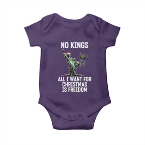 No Kings Baby Onesie All I Want For Christmas Is Freedom TS14 Purple Print Your Wear