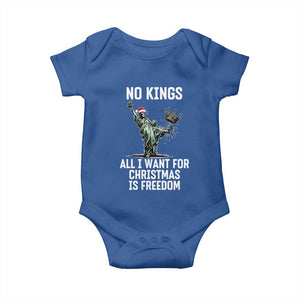 No Kings Baby Onesie All I Want For Christmas Is Freedom TS14 Royal Blue Print Your Wear