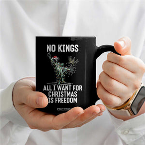 No Kings Coffee Mug All I Want For Christmas Is Freedom - Print Your Wear