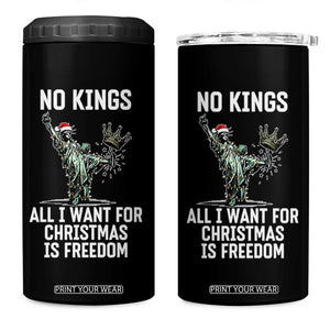 No Kings 4 in 1 Can Cooler Tumbler All I Want For Christmas Is Freedom - Print Your Wear
