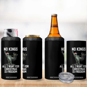 No Kings 4 in 1 Can Cooler Tumbler All I Want For Christmas Is Freedom - Print Your Wear