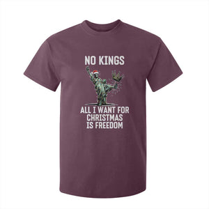 No Kings T Shirt For Kid All I Want For Christmas Is Freedom TS14 Maroon Print Your Wear