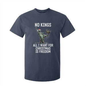 No Kings T Shirt For Kid All I Want For Christmas Is Freedom TS14 Navy Print Your Wear