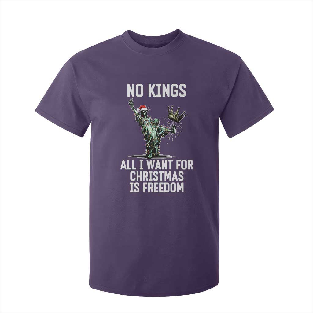 No Kings T Shirt For Kid All I Want For Christmas Is Freedom TS14 Purple Print Your Wear