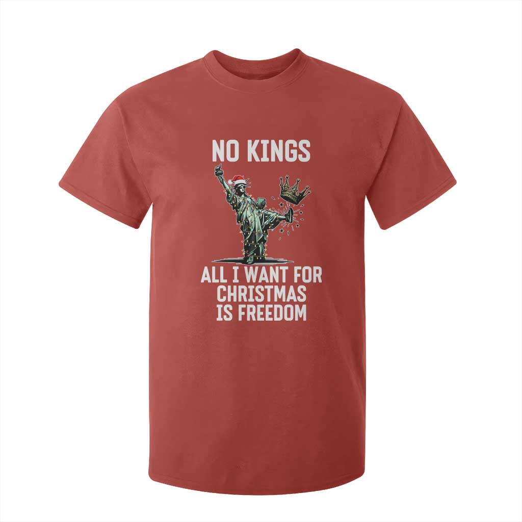 No Kings T Shirt For Kid All I Want For Christmas Is Freedom TS14 Red Print Your Wear