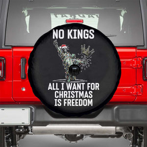 No Kings Spare Tire Cover All I Want For Christmas Is Freedom TS14 Black Print Your Wear
