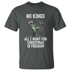 No Kings T Shirt All I Want For Christmas Is Freedom TS14 Dark Heather Print Your Wear