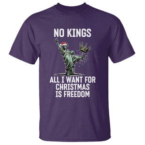 No Kings T Shirt All I Want For Christmas Is Freedom TS14 Purple Print Your Wear