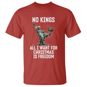 No Kings T Shirt All I Want For Christmas Is Freedom TS14 Red Print Your Wear