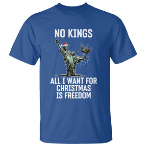No Kings T Shirt All I Want For Christmas Is Freedom TS14 Royal Blue Print Your Wear