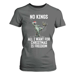 No Kings T Shirt For Women All I Want For Christmas Is Freedom TS14 Dark Heather Print Your Wear
