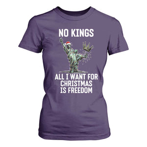No Kings T Shirt For Women All I Want For Christmas Is Freedom TS14 Purple Print Your Wear