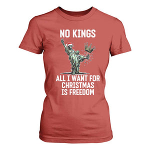 No Kings T Shirt For Women All I Want For Christmas Is Freedom TS14 Red Print Your Wear