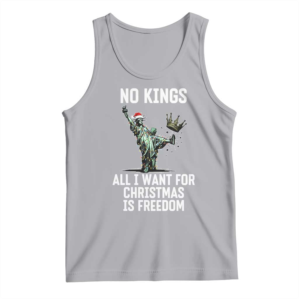 No Kings Tank Top All I Want For Christmas Is Freedom TS14 Athletic Heather Print Your Wear