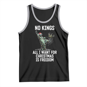 No Kings Tank Top All I Want For Christmas Is Freedom TS14 Black Athletic Heather Print Your Wear