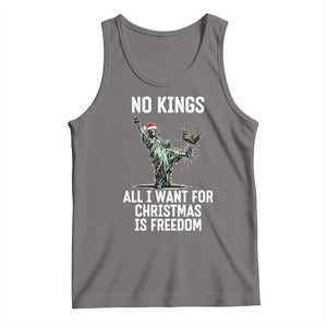 No Kings Tank Top All I Want For Christmas Is Freedom TS14 Deep Heather Print Your Wear