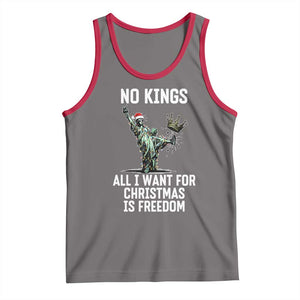 No Kings Tank Top All I Want For Christmas Is Freedom TS14 Deep Heather Red Print Your Wear
