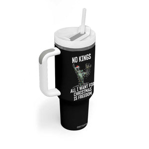 No Kings Tumbler With Handle All I Want For Christmas Is Freedom - Print Your Wear
