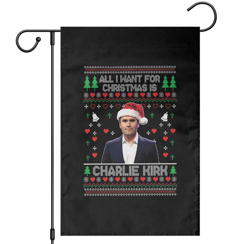Charlie Kirk Christmas Garden Flag Freedom Memorial Patriotic Christian Xmas TS14 Black Print Your Wear