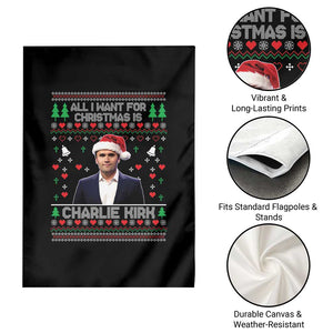 Charlie Kirk Christmas Garden Flag Freedom Memorial Patriotic Christian Xmas - Print Your Wear