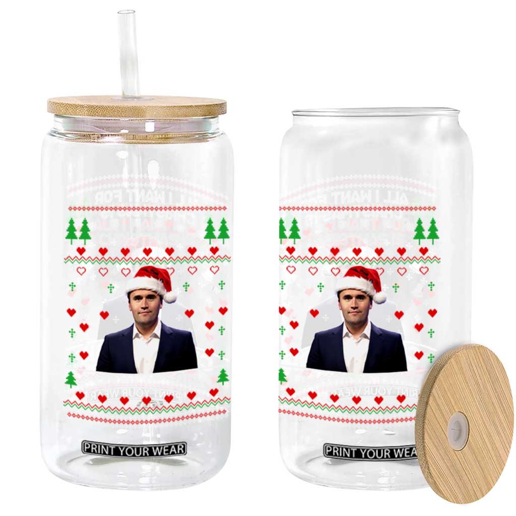Charlie Kirk Christmas Glass Can Freedom Memorial Patriotic Christian Xmas - Print Your Wear