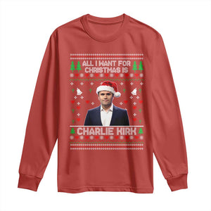 Charlie Kirk Christmas Long Sleeve Shirt Freedom Memorial Patriotic Christian Xmas TS14 Red Print Your Wear