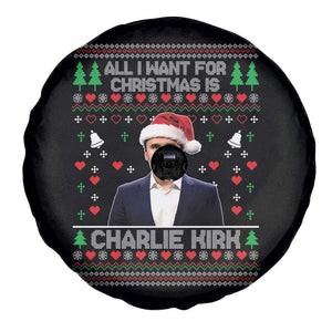 Charlie Kirk Christmas Spare Tire Cover Freedom Memorial Patriotic Christian Xmas TS14 Print Your Wear
