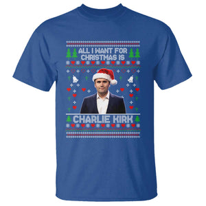 Charlie Kirk Christmas T Shirt Freedom Memorial Patriotic Christian Xmas TS14 Royal Blue Print Your Wear