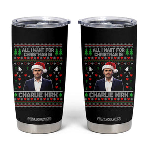 Charlie Kirk Christmas Tumbler Cup Freedom Memorial Patriotic Christian Xmas - Print Your Wear