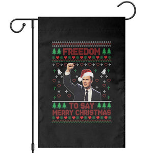 Charlie Kirk Christmas Garden Flag Freedom To Say Merry Christmas - Print Your Wear