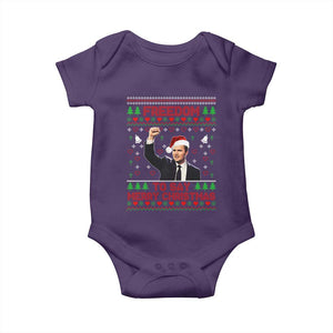 Charlie Kirk Christmas Baby Onesie Freedom To Say Merry Christmas TS14 Purple Print Your Wear