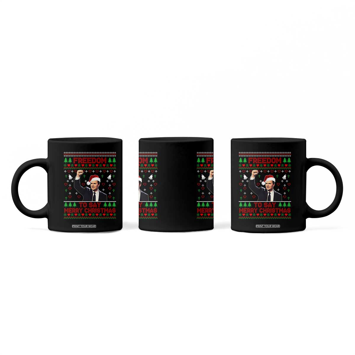 Charlie Kirk Christmas Coffee Mug Freedom To Say Merry Christmas TS14 Print Your Wear