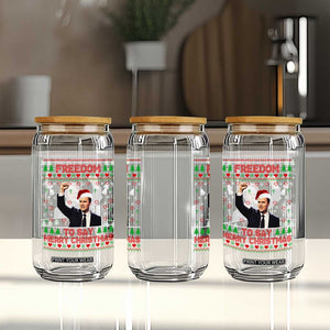 Charlie Kirk Christmas Glass Can Freedom To Say Merry Christmas TS14 Print Your Wear