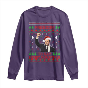 Charlie Kirk Christmas Long Sleeve Shirt Freedom To Say Merry Christmas TS14 Purple Print Your Wear