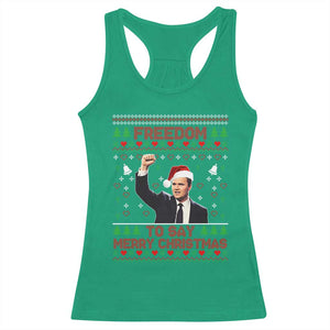Charlie Kirk Christmas Racerback Tank Top Freedom To Say Merry Christmas TS14 Irish Green Print Your Wear