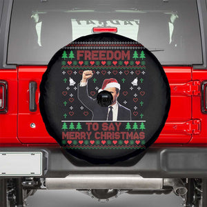 Charlie Kirk Christmas Spare Tire Cover Freedom To Say Merry Christmas - Print Your Wear