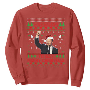 Charlie Kirk Christmas Sweatshirt Freedom To Say Merry Christmas TS14 Red Print Your Wear