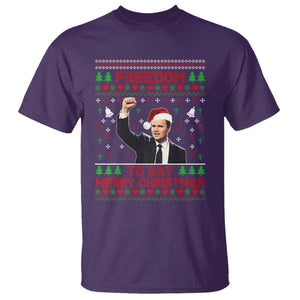Charlie Kirk Christmas T Shirt Freedom To Say Merry Christmas TS14 Purple Print Your Wear