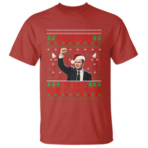 Charlie Kirk Christmas T Shirt Freedom To Say Merry Christmas TS14 Red Print Your Wear