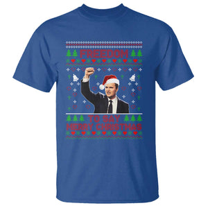 Charlie Kirk Christmas T Shirt Freedom To Say Merry Christmas TS14 Royal Blue Print Your Wear