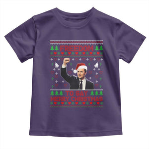 Charlie Kirk Christmas Toddler T Shirt Freedom To Say Merry Christmas TS14 Purple Print Your Wear