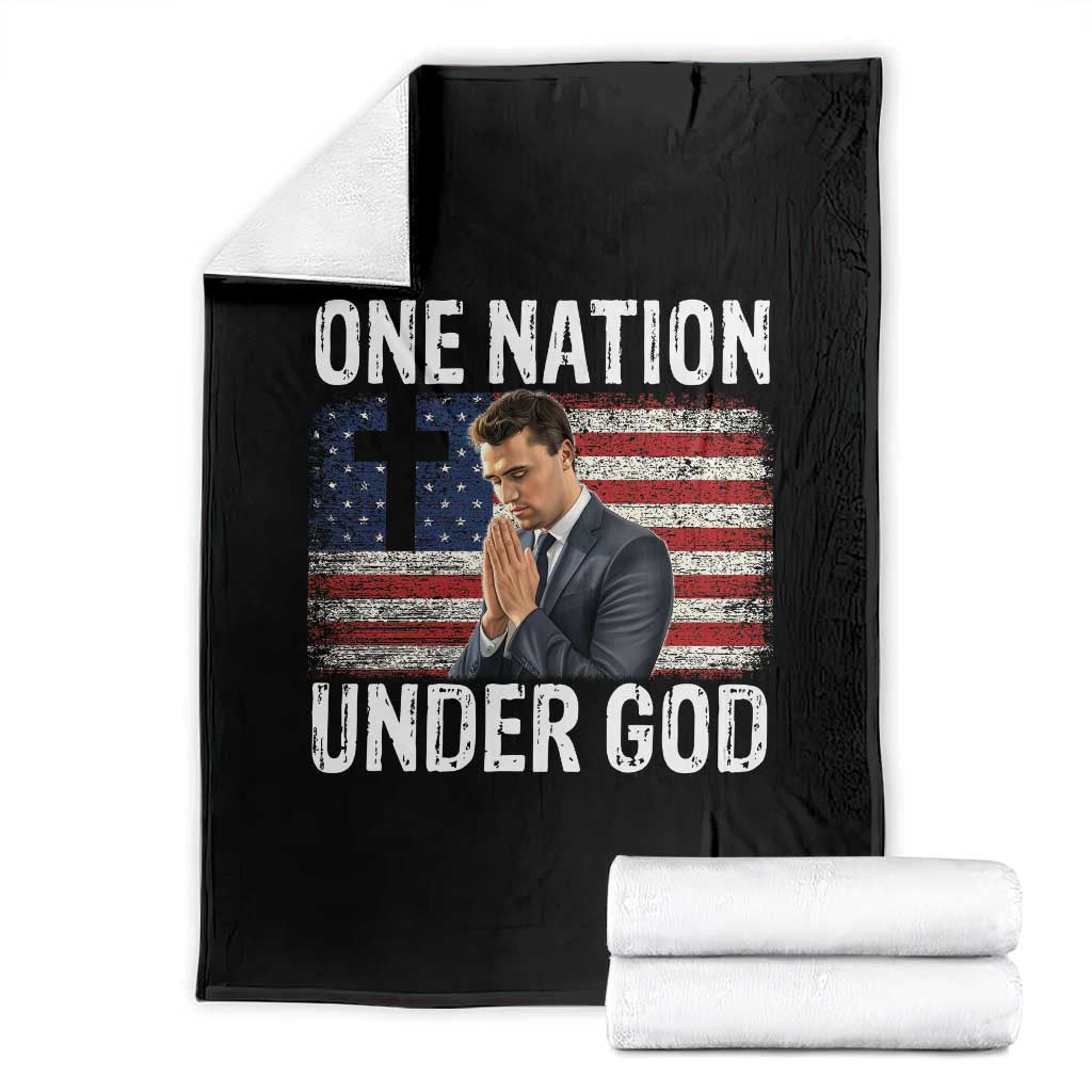 Charlie Kirk Christian Throw Blanket One Nation Under God Patriotic Faith TS14 Black Print Your Wear