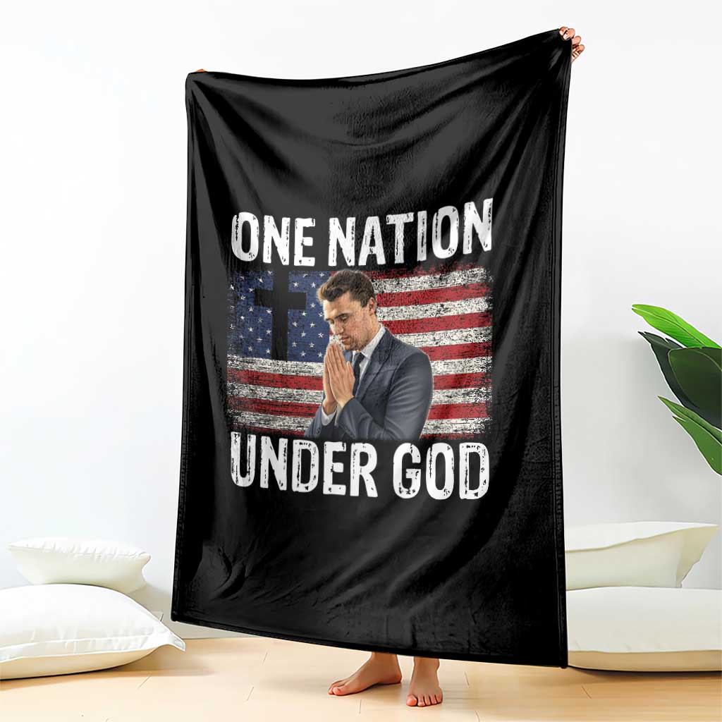 Charlie Kirk Christian Throw Blanket One Nation Under God Patriotic Faith TS14 Print Your Wear