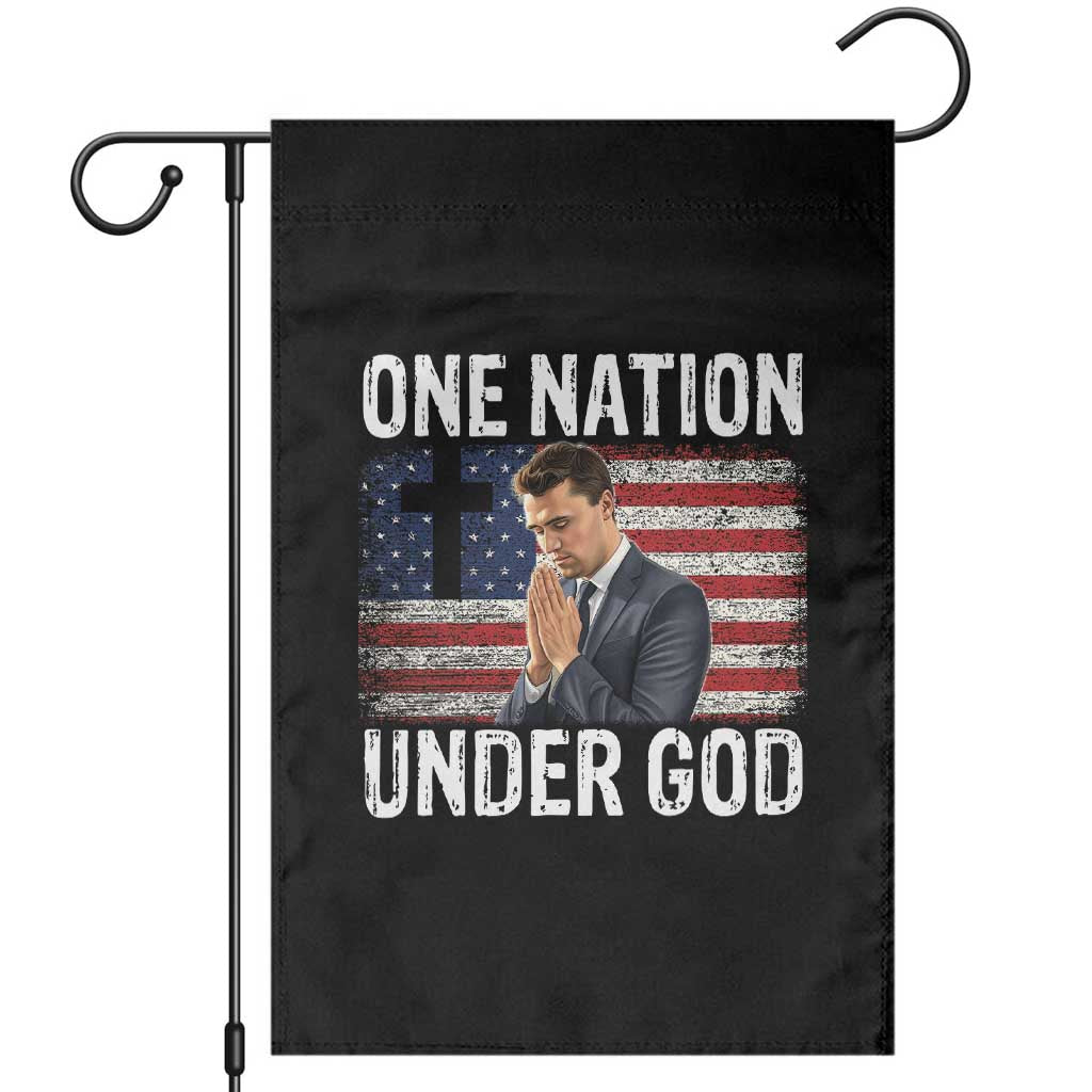 Charlie Kirk Christian Garden Flag One Nation Under God Patriotic Faith TS14 Black Print Your Wear